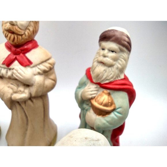 Nativity Set 10 Figures in Set Painted Porcelain Holiday Treasures Christmas - Picture 5 of 12